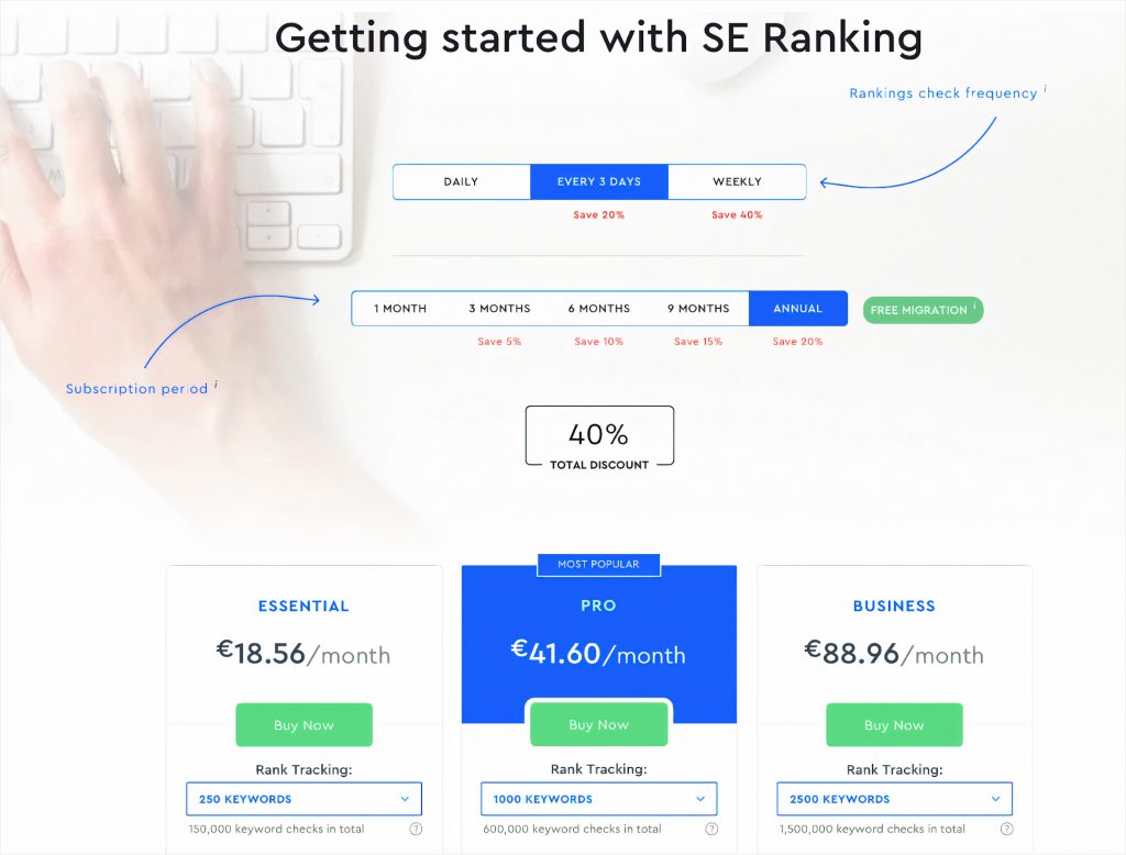 SE ranking SEO tool