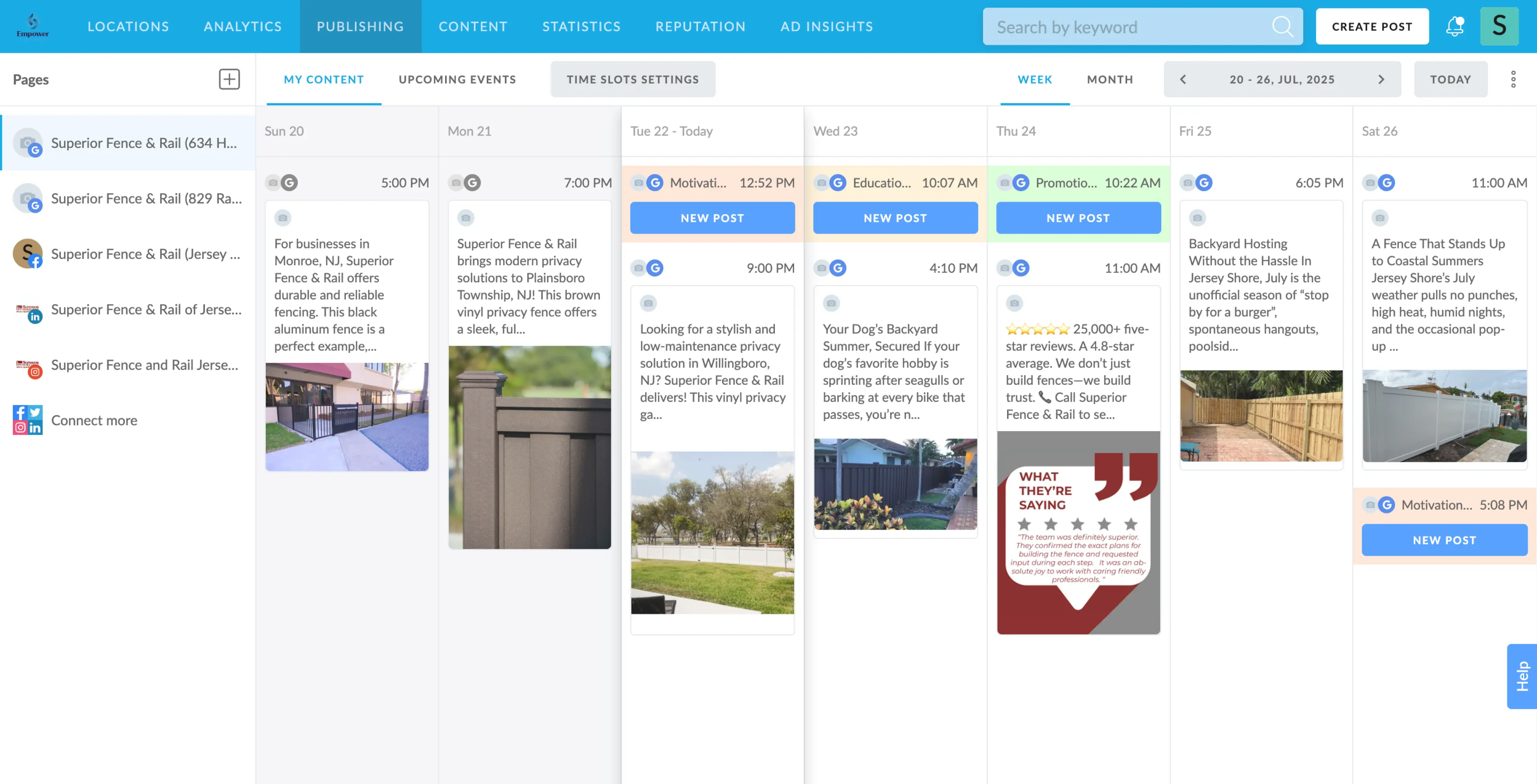 social calendar